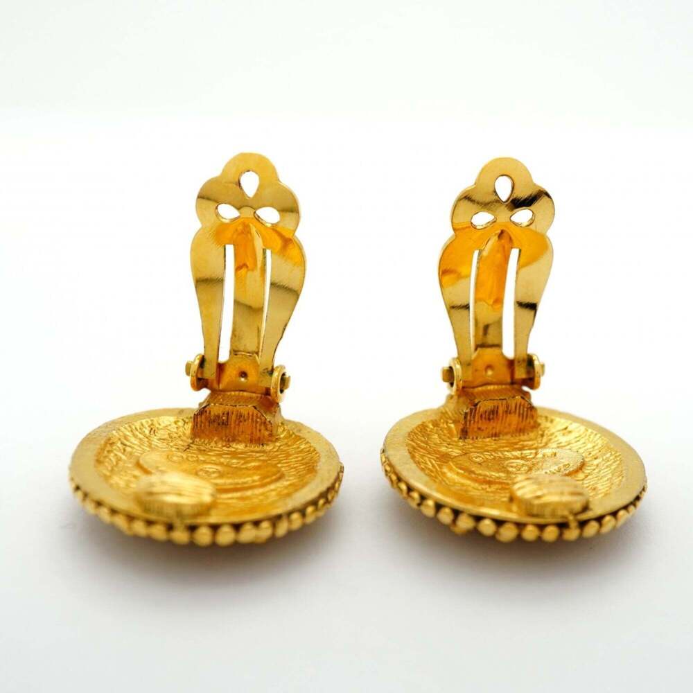 CHANEL Gold Logo Earrings - Picture 7 of 7